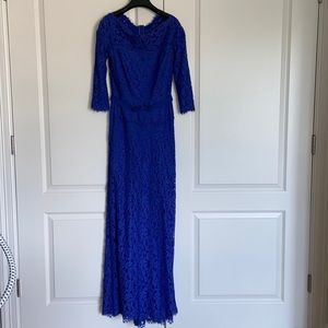 BLUE DESIGNER LACE DRESS